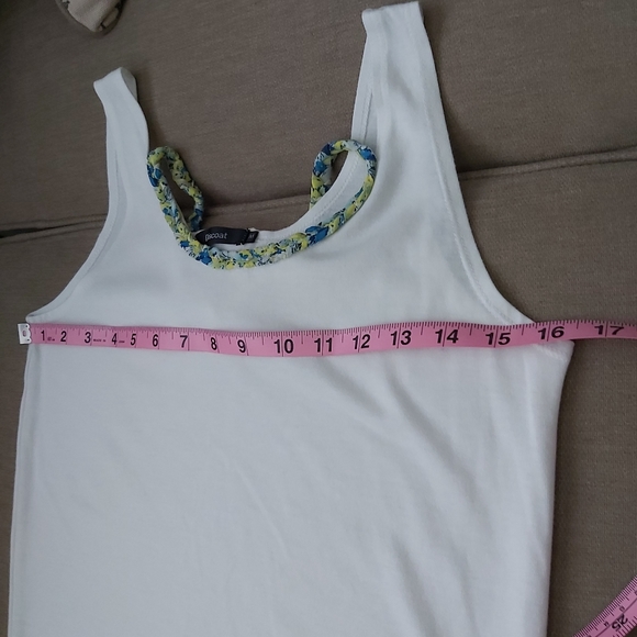 NWOT Discoat basic white tank top braided - Picture 9 of 10